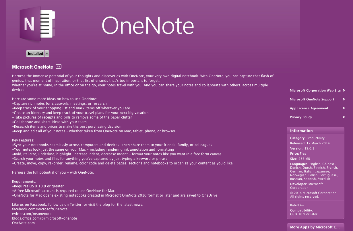 onenote mac download